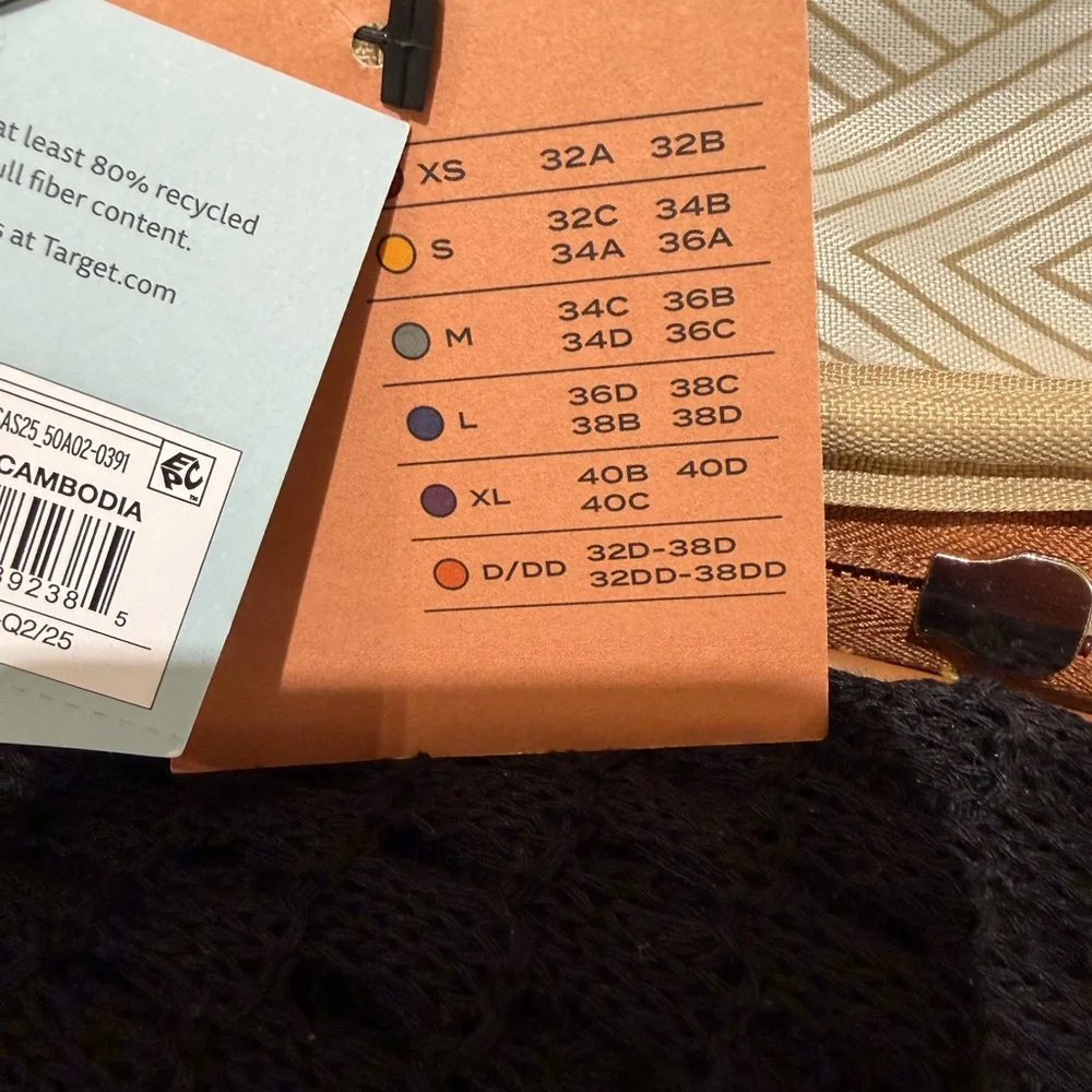 NWT‼️Ribbed Tie-Front Bralette Bikini Top from Shade & Shore™ - Picture 3 of 4